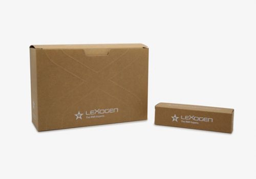 Two brown boxes of different sizes , both SPLIT FFPE RNA Extraction Kit